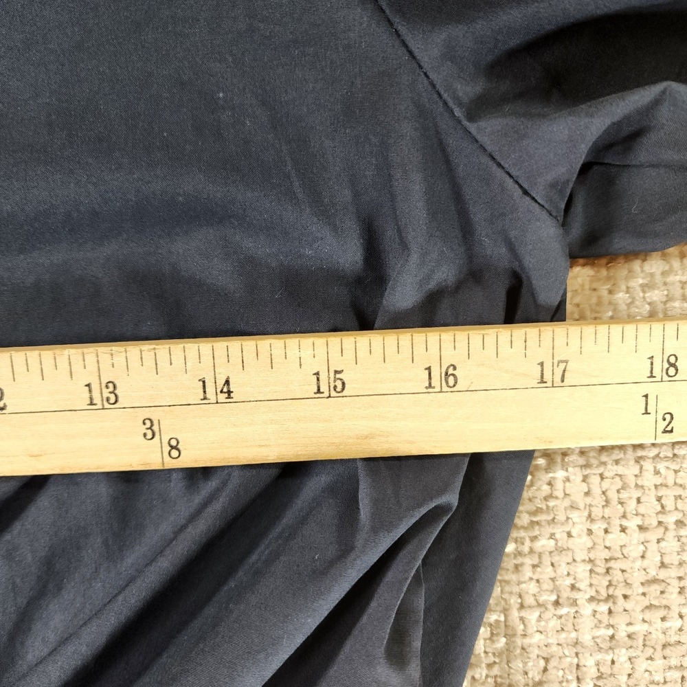 Stelen Knot Front Blouse Long Sleeve Womens S Navy 100% Cotton Button Up *Flaw - Picture 5 of 13